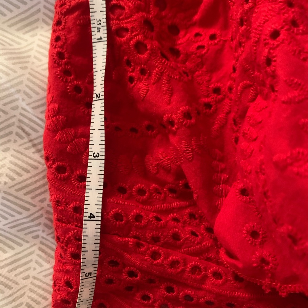 Forever 21 Red Eyelet Ruffle Crop Top - Picture 6 of 6